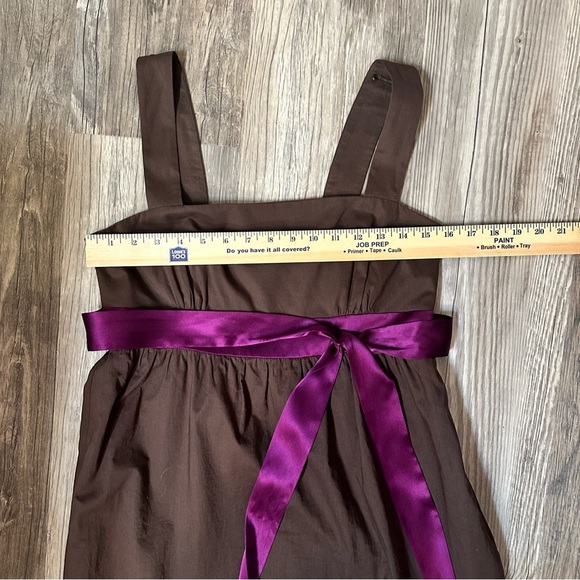 Donna Morgan Women's Dress Size 10 Brown Purple Sash Cocktail Party - Picture 6 of 10